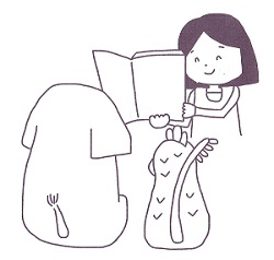 ぬりえヨムゾウ&イナギャ読み聞かせの画像