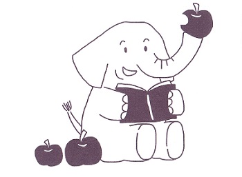 ぬりえヨムゾウ読書の画像